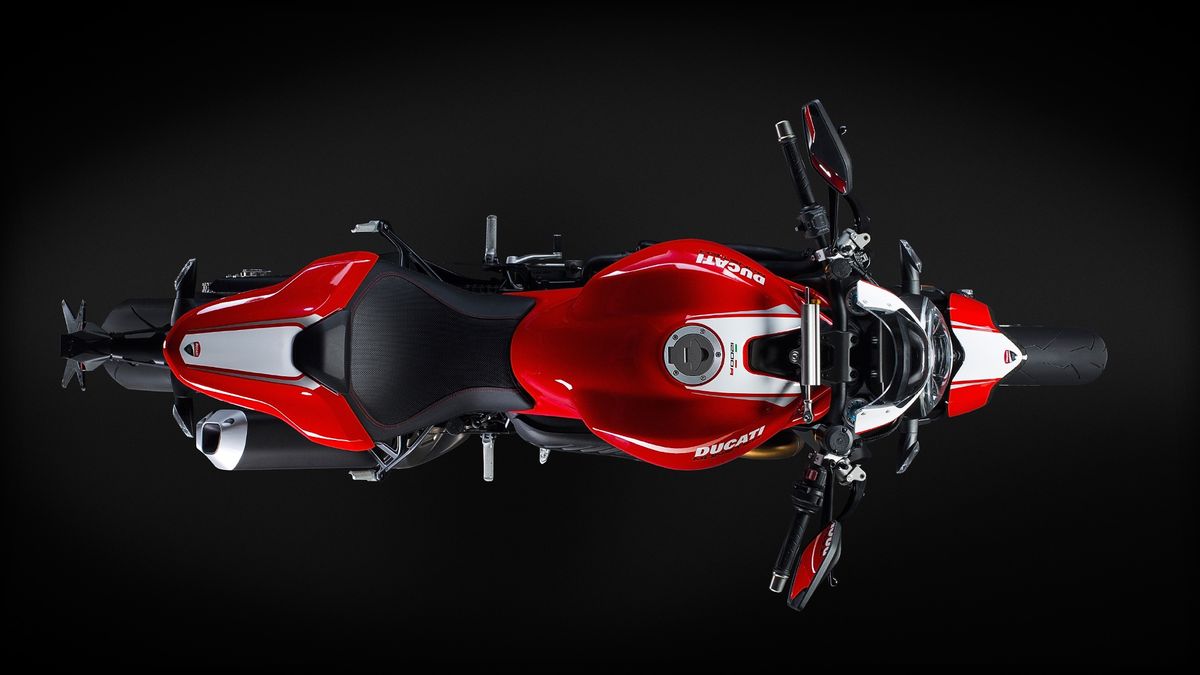 Ducati Monster 1200 R vue de dessus