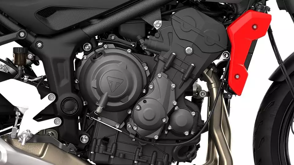 Cache Moteur Gauche Triumph Trident 660 (2021) - Vernis Brillant Trame - Neuf Moto Vision