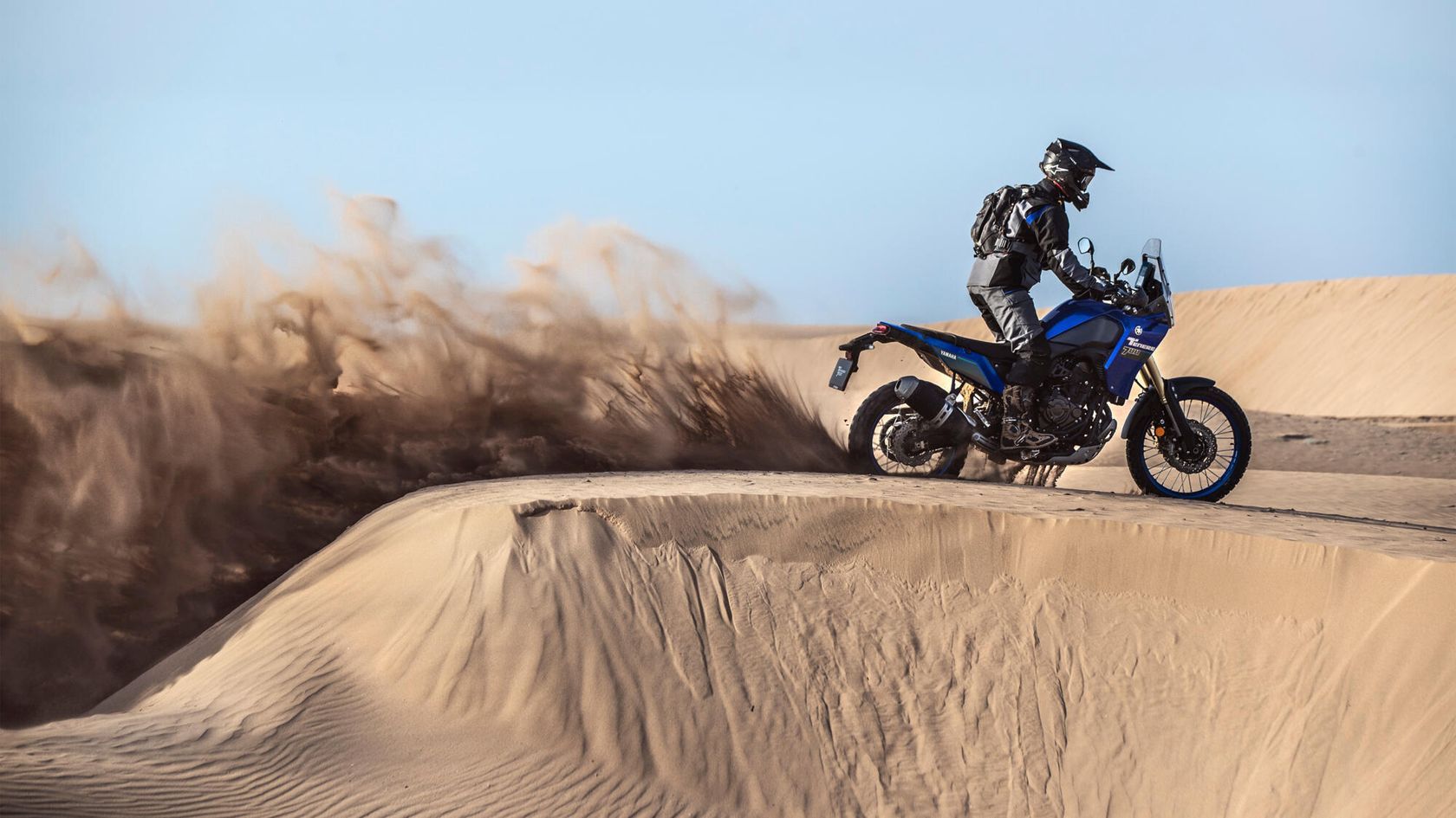 Yamaha 700 Ténéré 2024 sur le sable