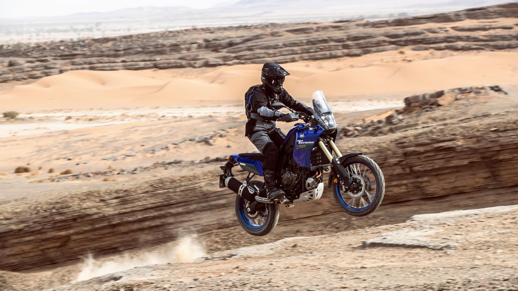 Saut avec la Yamaha 700 Ténéré 2024