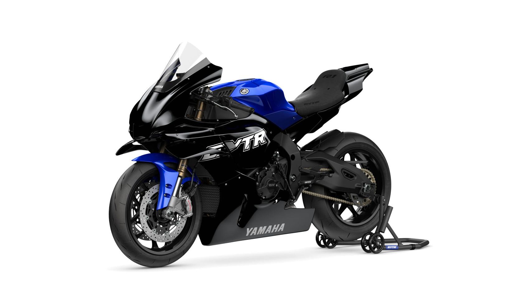 Yamaha R1 GYTR 2025 vue avant gauche