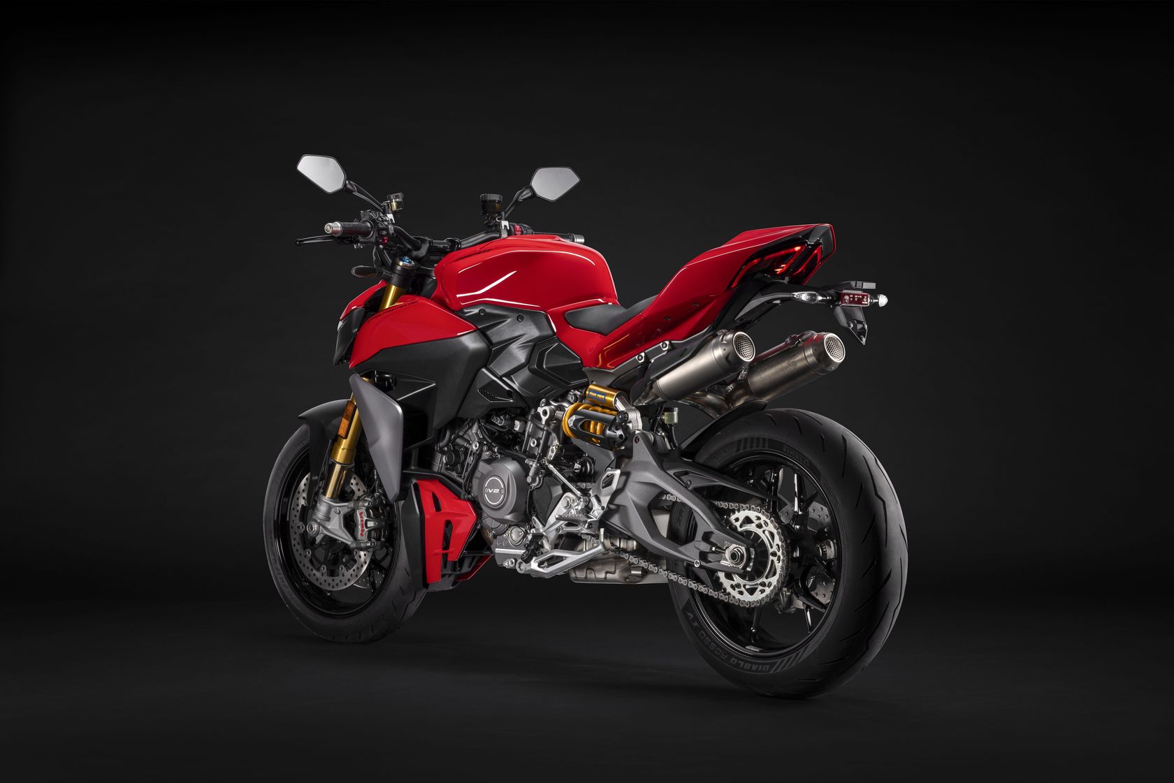 Ducati Streetfighter V2 2025 vue arrière gauche