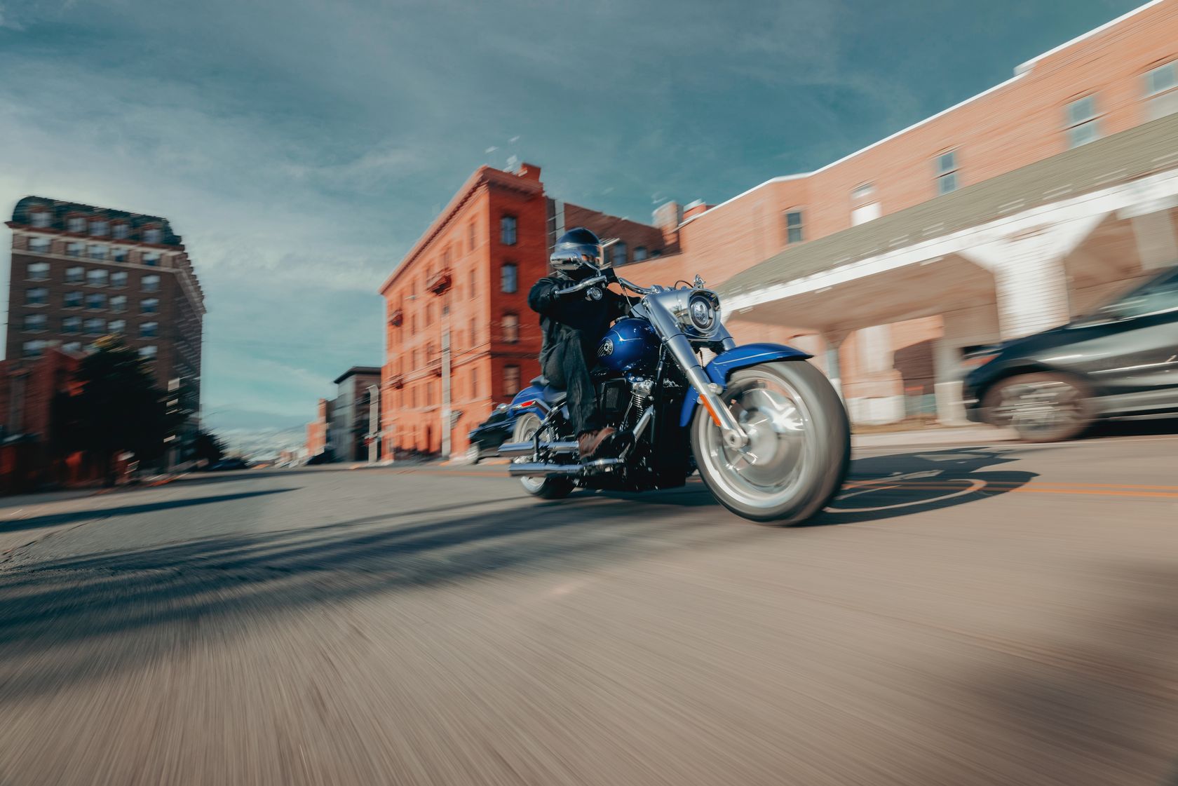 Harley Davidson Fat Boy 2025 en action