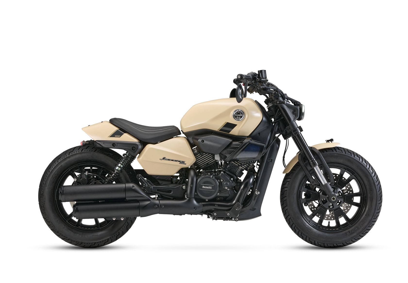 Benelli Leoncino Bobber 400 2026 vue de profil