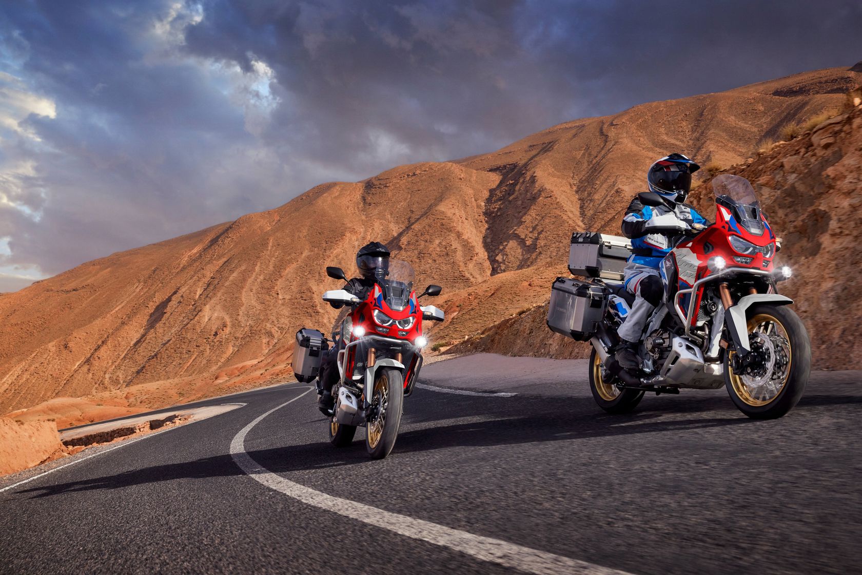 Honda 1100 Africa Twin Adventure Sport 2026 en action Honda 1100 Africa Twin Adventure Sport 2026 en action