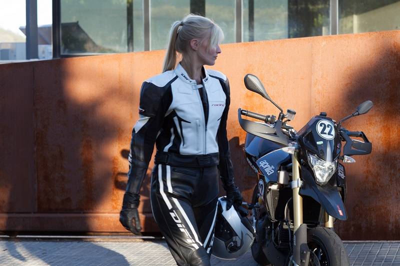 Blouson moto racing femme