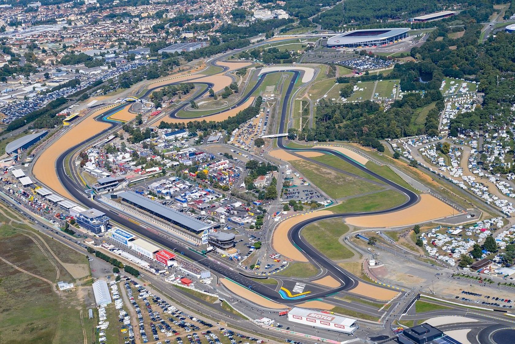 Circuit Bugatti Le Mans vu du ciel