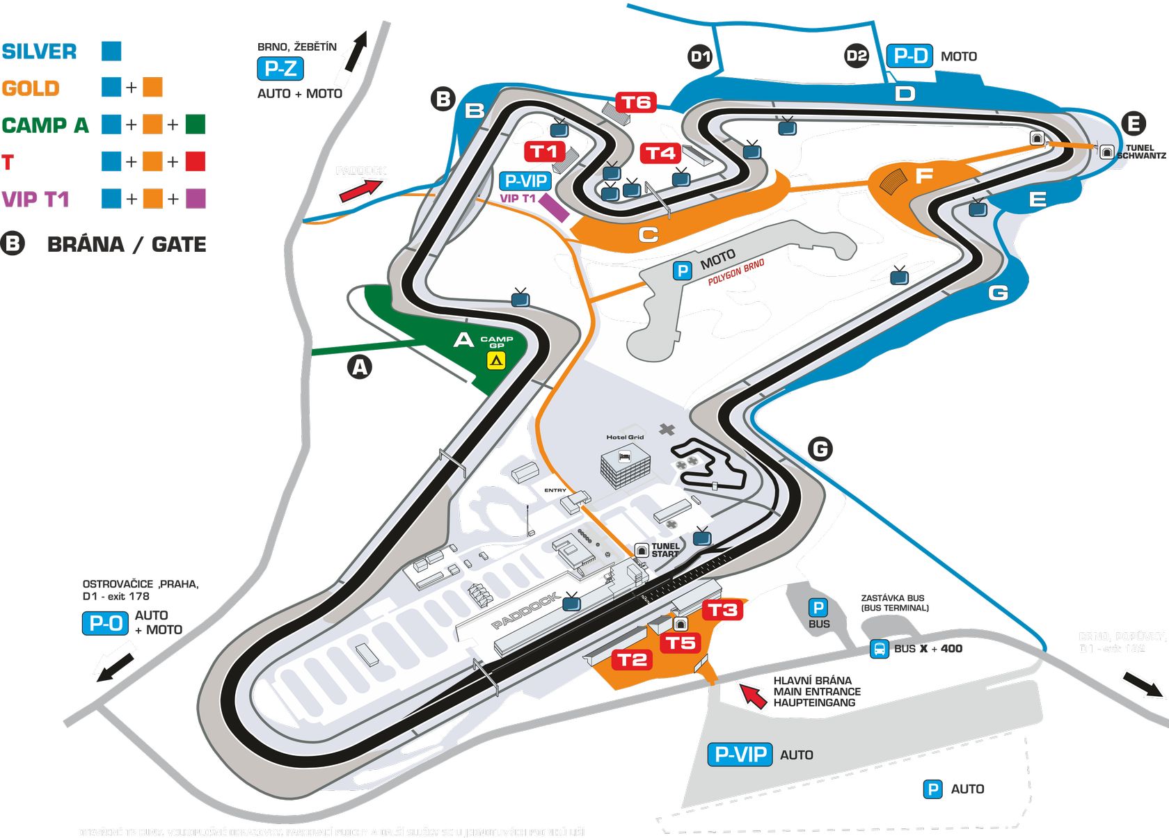 Plan du Circuit de Brno