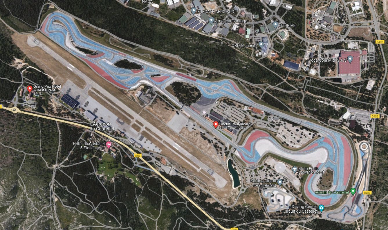 Vue satellite circuit Paul Ricard