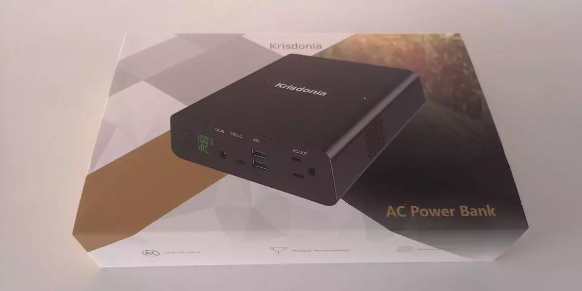 Krisdonia AC Power Bank Chargeur Portable pour Ordinateur Portable