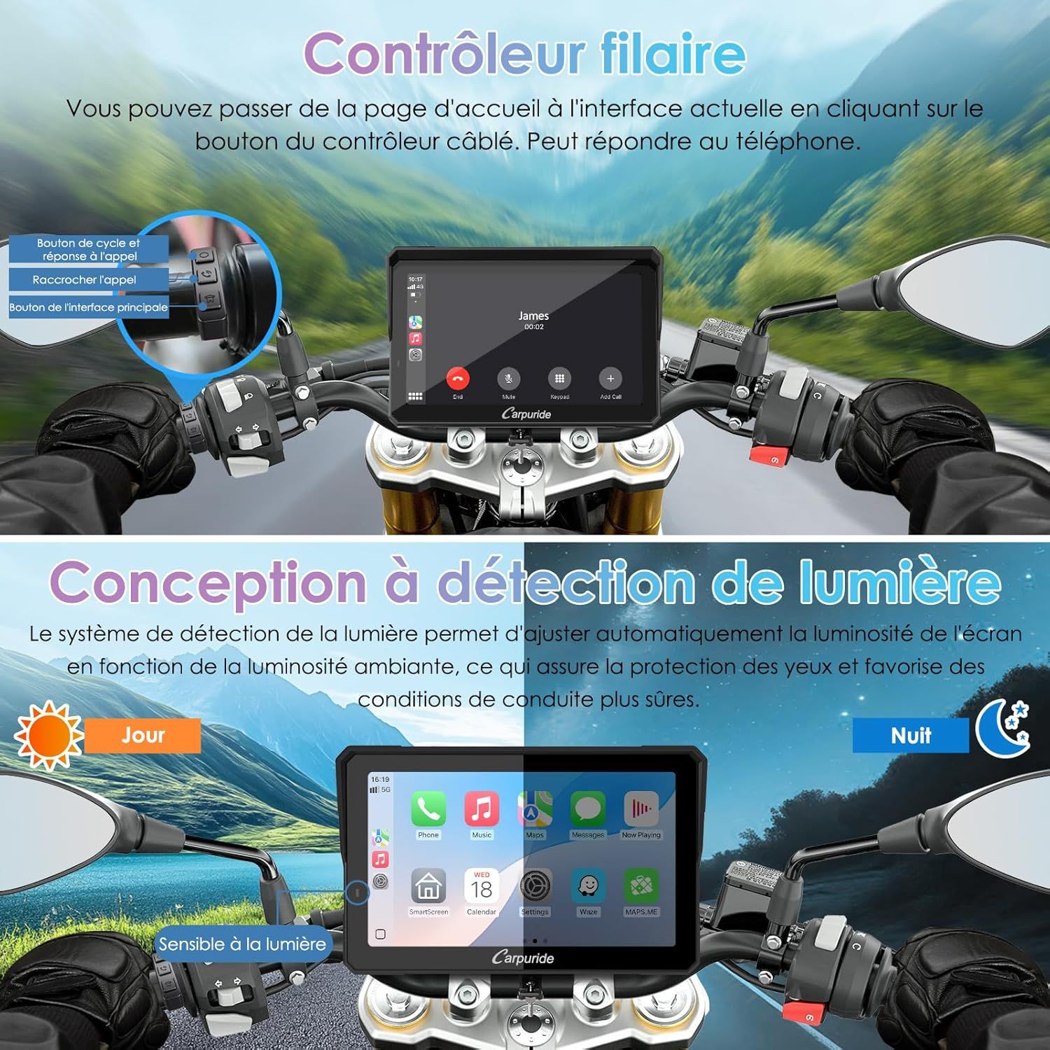 Fonctionnalités Carpuride W702S Pro Fonctionnalités Carpuride W702S Pro