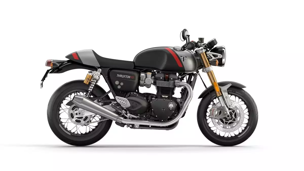 Triumph Thruxton 1200 RS noire grise rouge