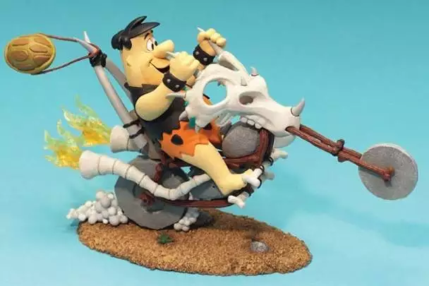 Figurine Pierrafeu moto